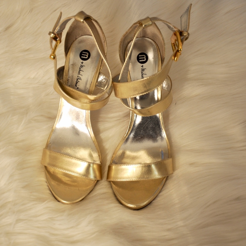 Gold High Heels
